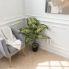 Green leaf plant potted ceramic flowerpot set for indoor Nordic-style living room and balcony decoration Specification image